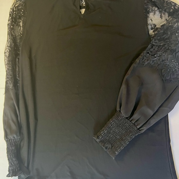 Anne Klein Black Lace Blouse - Picture 6 of 7